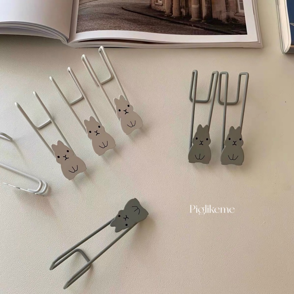 ￼𝖯𝗂𝗀𝗅𝗂𝗄𝖾𝗆𝖾 |日本可愛小兔🇯🇵櫃門掛鈎 門後掛鈎 廚房垃圾袋支架 毛巾掛勾-細節圖2