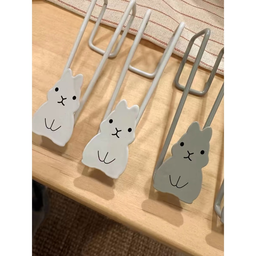 ￼𝖯𝗂𝗀𝗅𝗂𝗄𝖾𝗆𝖾 |日本可愛小兔🇯🇵櫃門掛鈎 門後掛鈎 廚房垃圾袋支架 毛巾掛勾-細節圖5