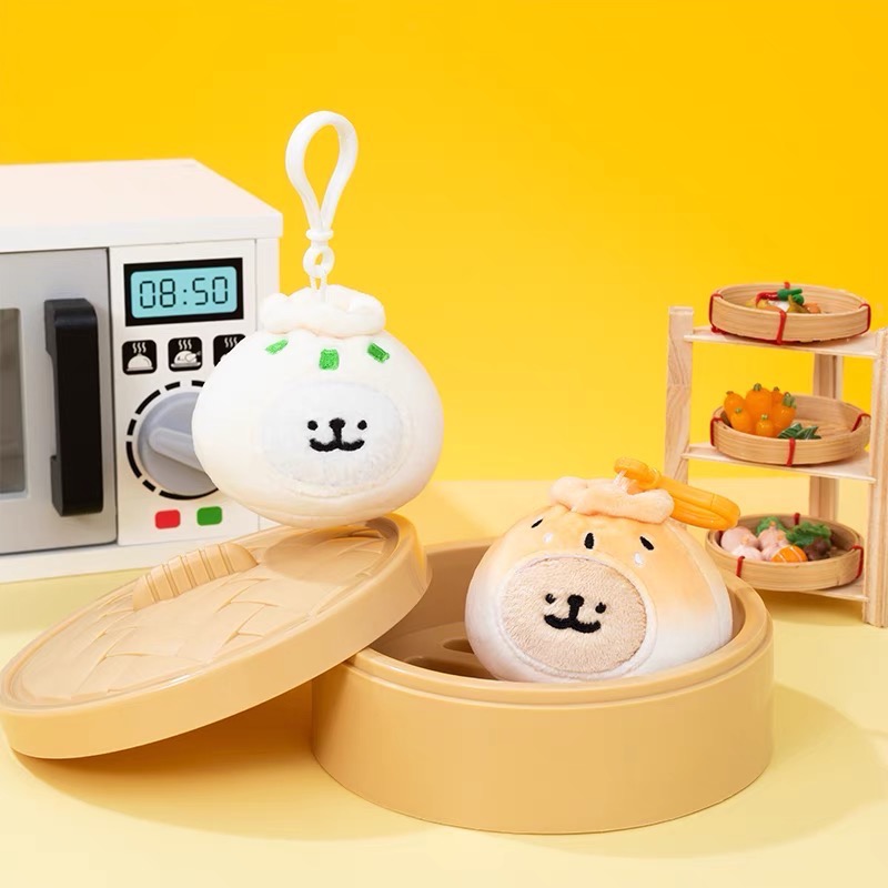 ￼Piglikeme |線條小狗Maltese可愛包子餃子造型鑰匙圈吊飾🥟-細節圖2