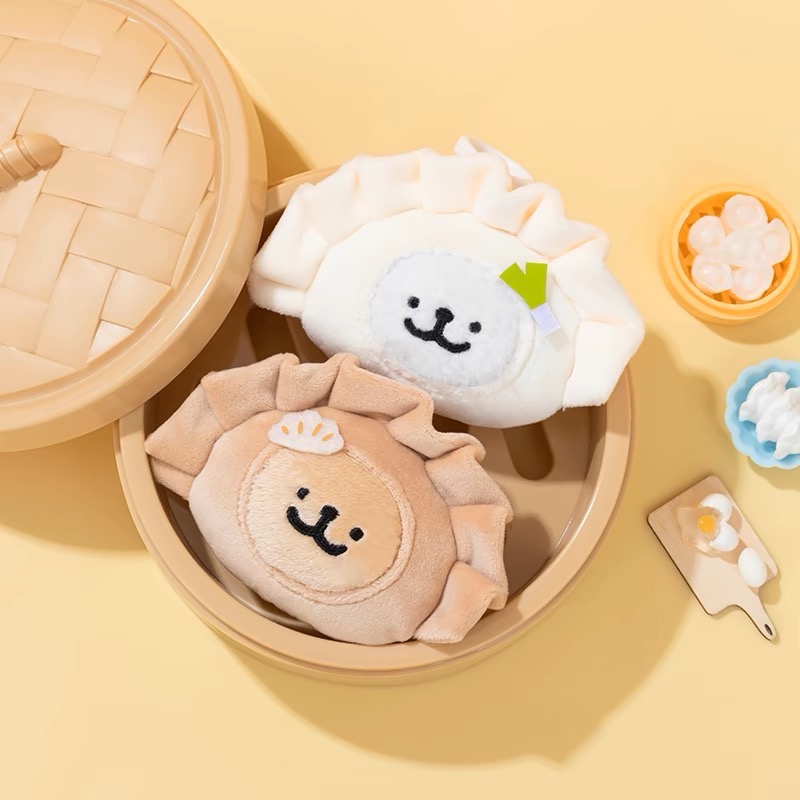 ￼Piglikeme |線條小狗Maltese可愛包子餃子造型鑰匙圈吊飾🥟-細節圖6