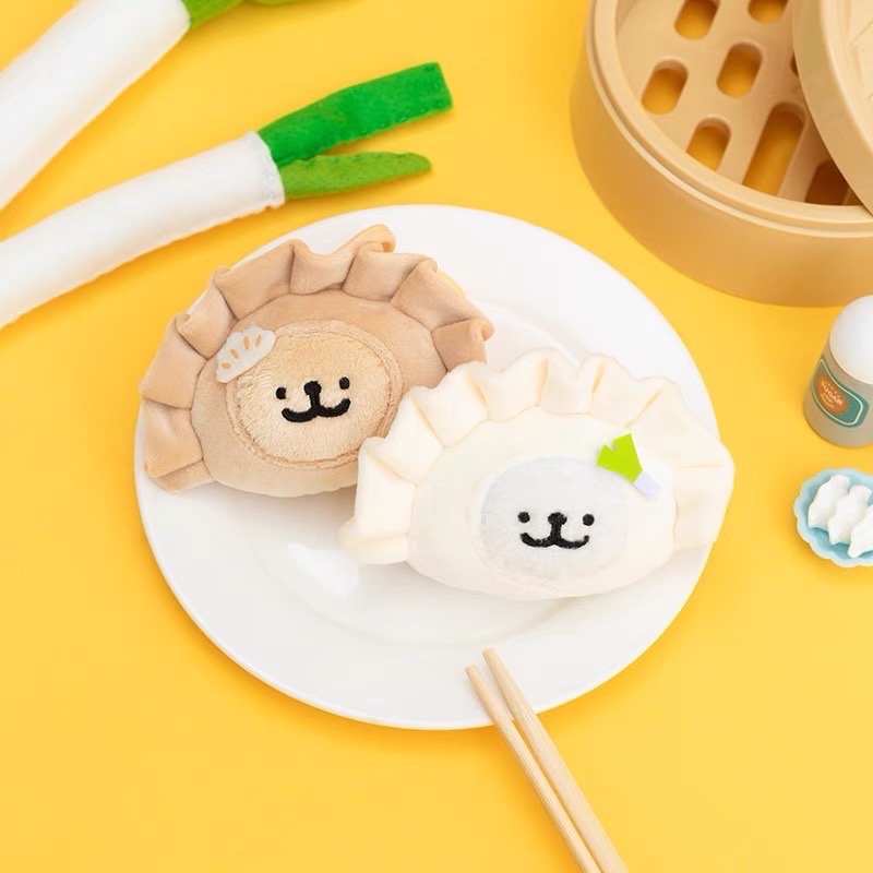 ￼Piglikeme |線條小狗Maltese可愛包子餃子造型鑰匙圈吊飾🥟-細節圖7