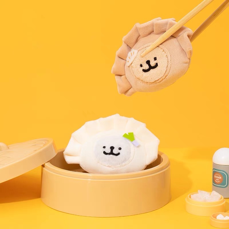 ￼Piglikeme |線條小狗Maltese可愛包子餃子造型鑰匙圈吊飾🥟-細節圖8