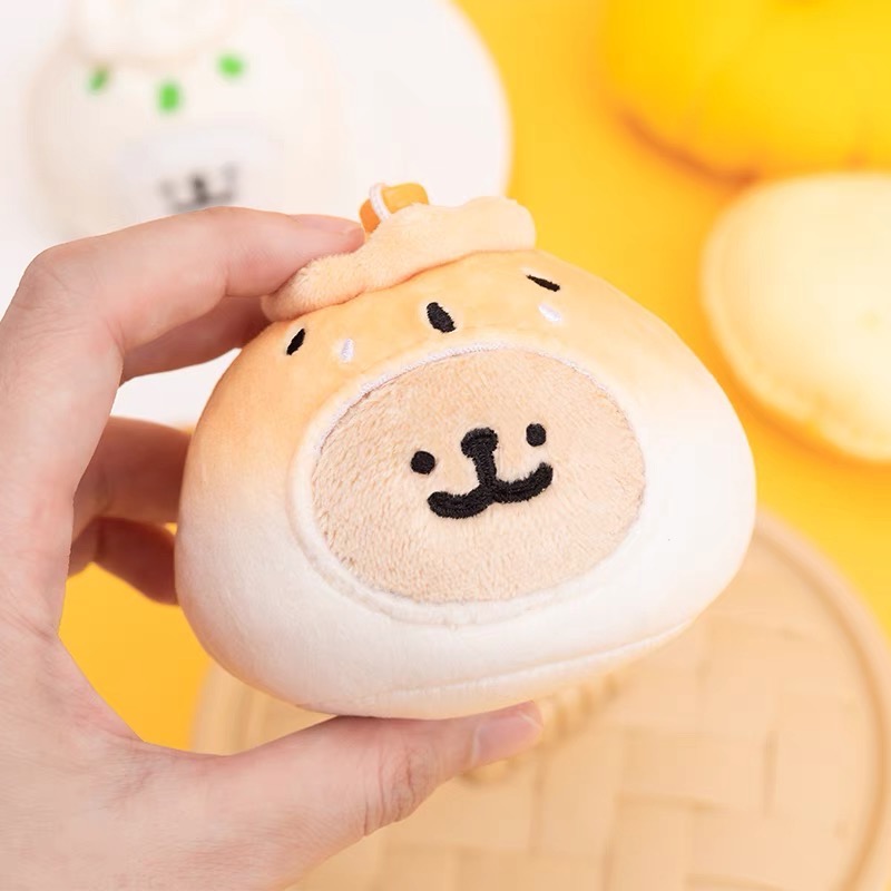 ￼Piglikeme |線條小狗Maltese可愛包子餃子造型鑰匙圈吊飾🥟-規格圖8