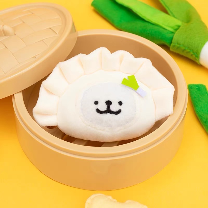 ￼Piglikeme |線條小狗Maltese可愛包子餃子造型鑰匙圈吊飾🥟-規格圖8