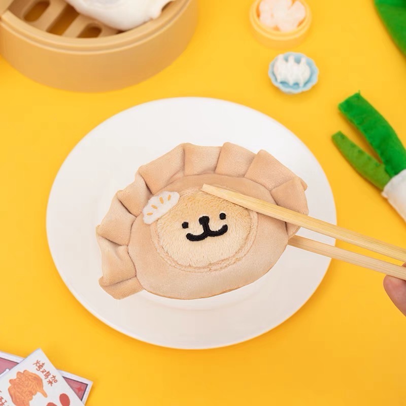 ￼Piglikeme |線條小狗Maltese可愛包子餃子造型鑰匙圈吊飾🥟-規格圖8