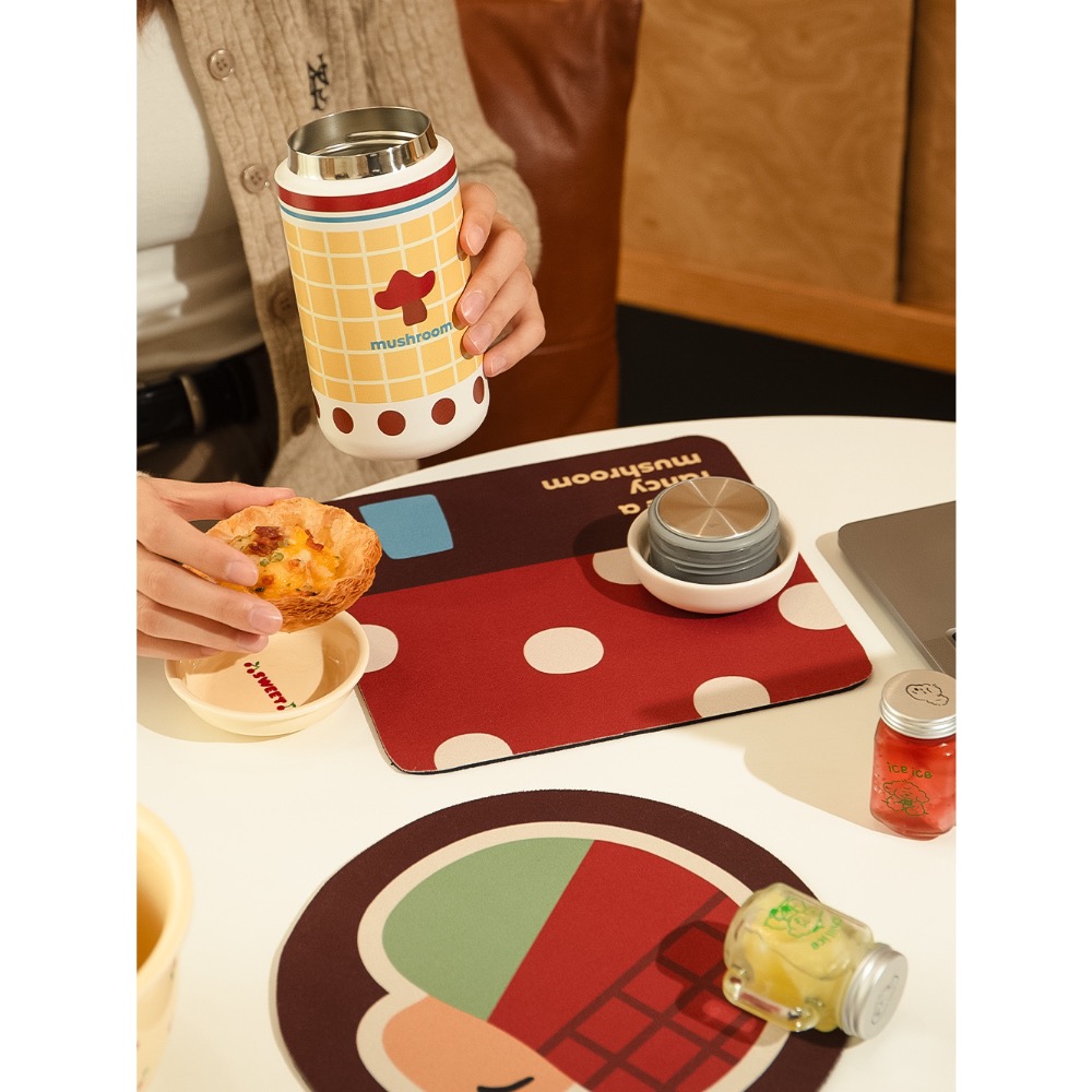 Piglikeme | 蘑菇蘑菇🍄硅藻泥吸水兩用隔熱墊 防燙餐墊 多用途墊 滑鼠墊-細節圖4