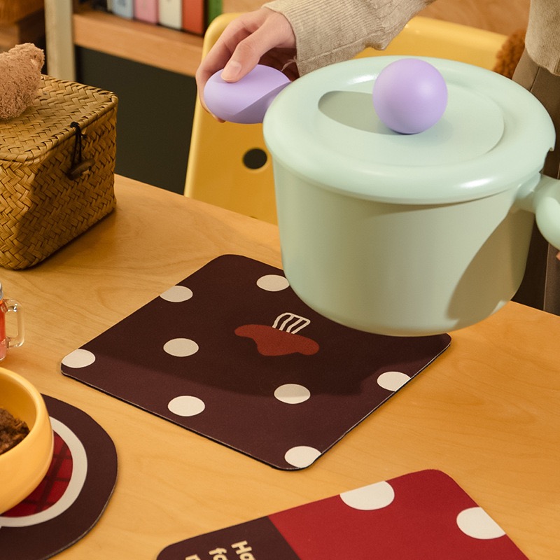 Piglikeme | 蘑菇蘑菇🍄硅藻泥吸水兩用隔熱墊 防燙餐墊 多用途墊 滑鼠墊-細節圖6