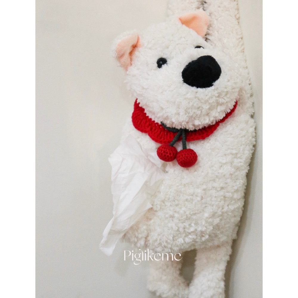 ￼𝖯𝗂𝗀𝗅𝗂𝗄𝖾𝗆𝖾 | 櫻桃西高地狗狗衛生紙套 車用衛生紙套 長形衛生紙🆗-細節圖2