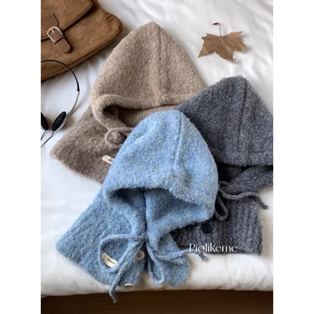 ￼Piglikeme | 現貨+預購📦韓國最流行的穿搭必備單品針織帽 巴拉克拉法帽 毛帽 帽子 保暖帽-細節圖7