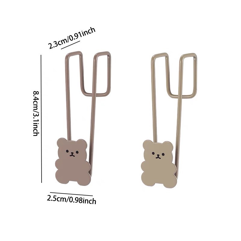 Piglikeme | 日本可愛小熊🇯🇵櫃門掛鈎 門後掛鈎 廚房垃圾袋支架 毛巾掛勾-細節圖7