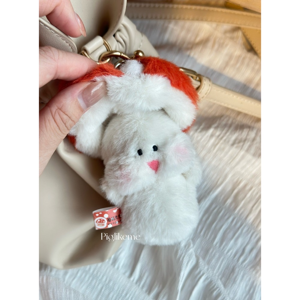 Piglikeme | 超可愛的小蘑菇禿禿 帽子可脱的掌心小可愛吊飾-細節圖2