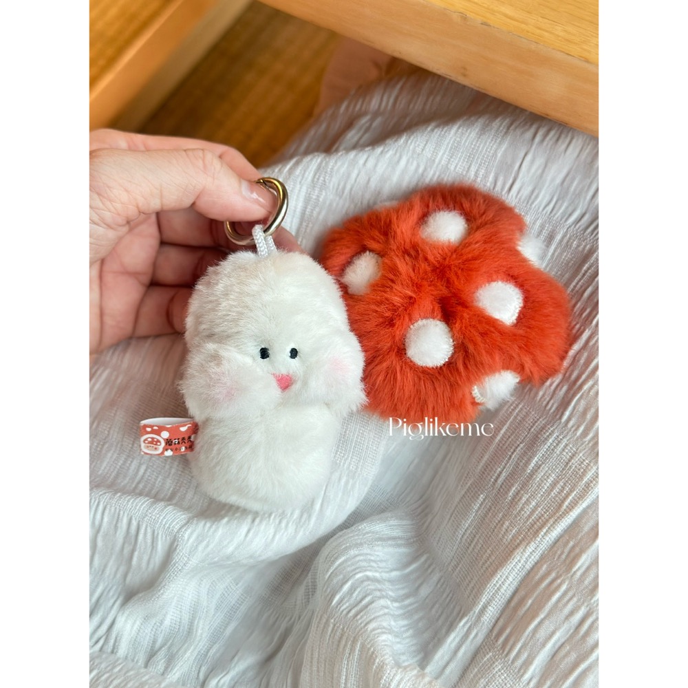 Piglikeme | 超可愛的小蘑菇禿禿 帽子可脱的掌心小可愛吊飾-細節圖3