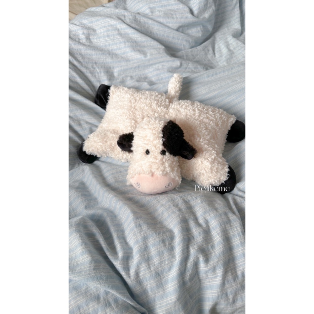 Piglikeme | 𝙁𝙡𝙪𝙛𝙛𝙮 𝘾𝙤𝙬抱抱鬆軟奶牛泡泡🐮牛牛造型可愛抱枕 午睡枕-細節圖5