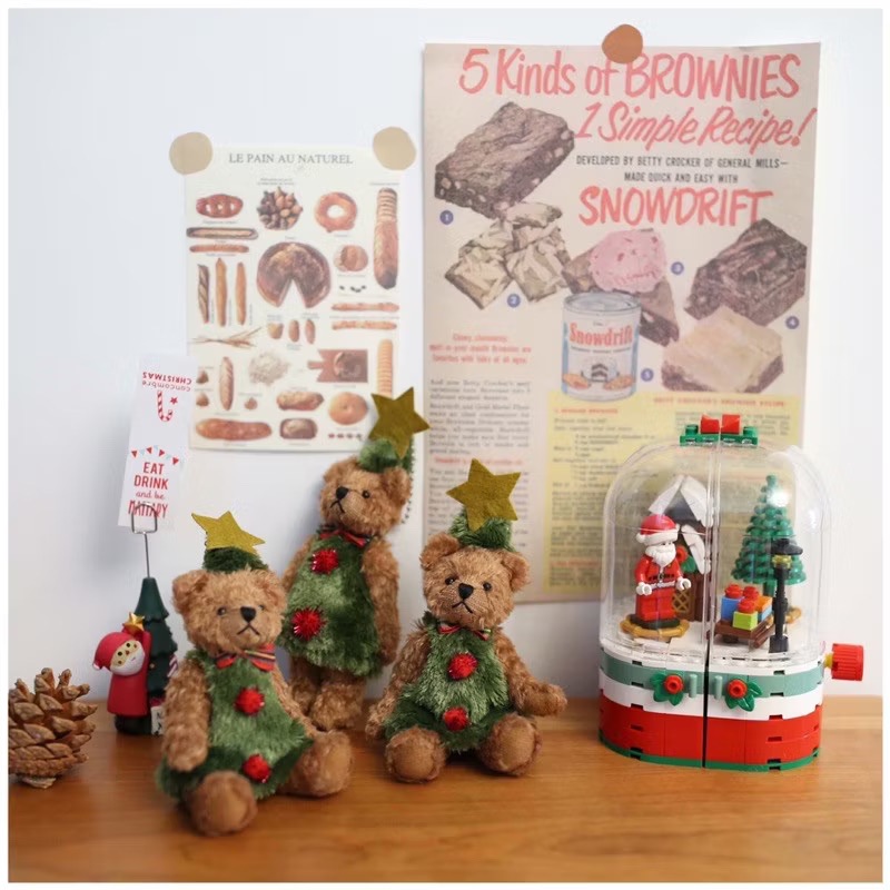 𝖯𝗂𝗀𝗅𝗂𝗄𝖾𝗆𝖾| ［期間限定🎄］北歐聖誕樹手工泰迪熊吊飾🎄🐻關節可動唷-細節圖2