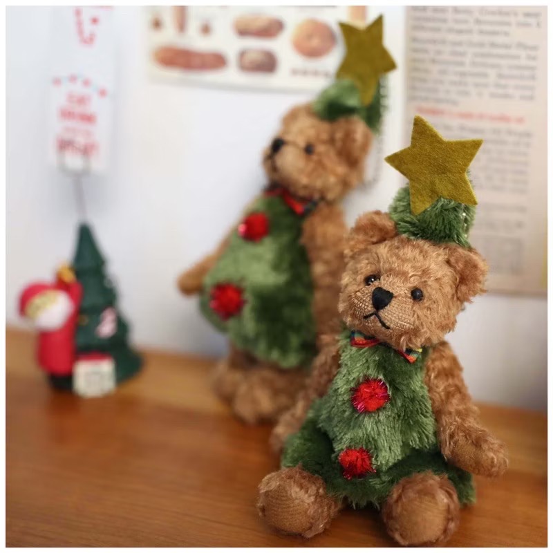𝖯𝗂𝗀𝗅𝗂𝗄𝖾𝗆𝖾| ［期間限定🎄］北歐聖誕樹手工泰迪熊吊飾🎄🐻關節可動唷-規格圖4
