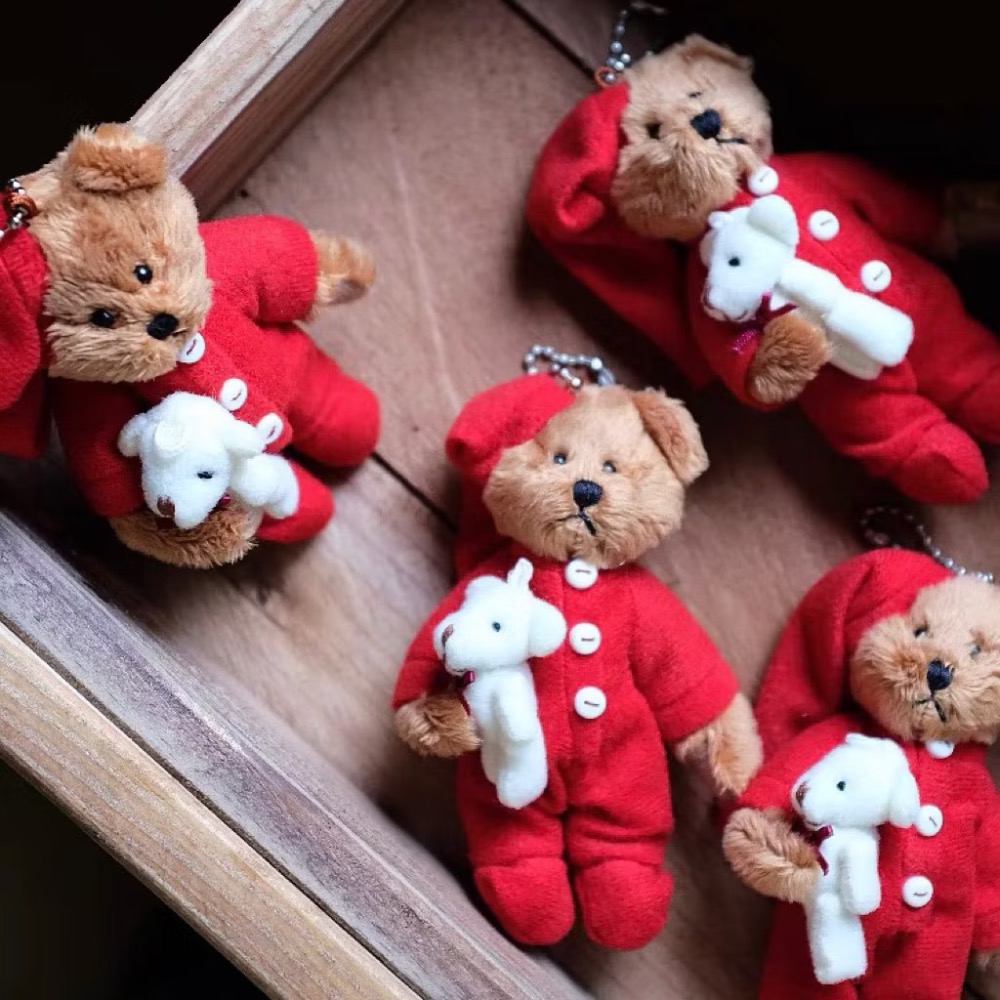 𝖯𝗂𝗀𝗅𝗂𝗄𝖾𝗆𝖾| ［期間限定🎄］北歐聖誕樹手工泰迪熊吊飾🎄🐻關節可動唷-規格圖4