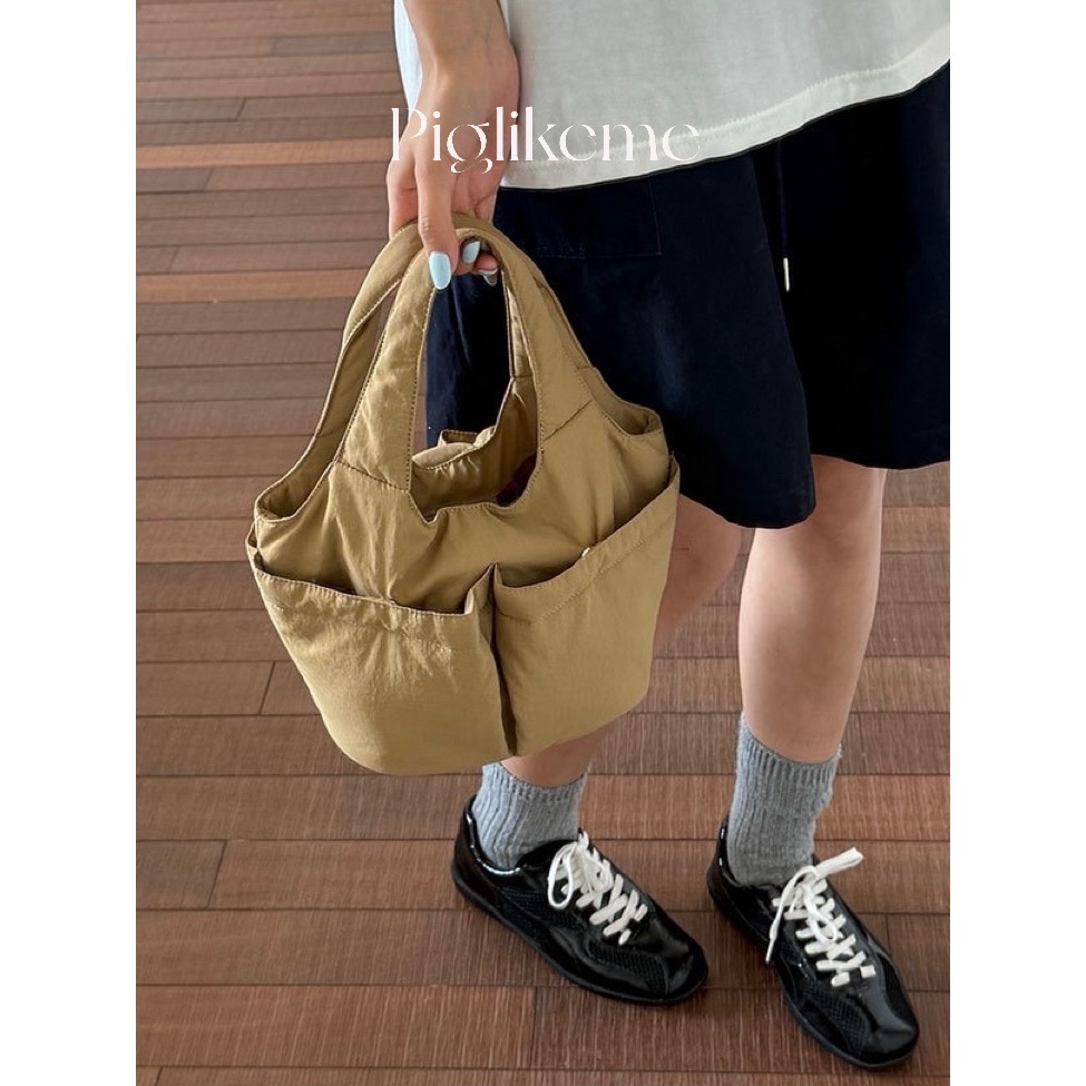 Piglikeme | 輕便尼龍防潑水多口袋手提包 上班族必備！-規格圖8