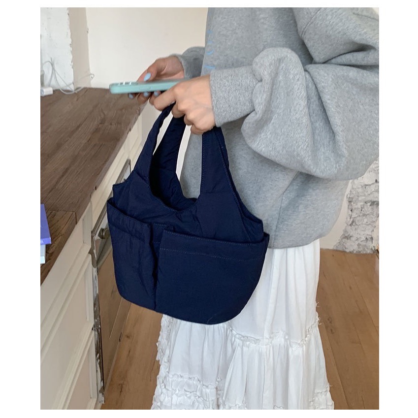 Piglikeme | 輕便尼龍防潑水多口袋手提包 上班族必備！-規格圖8