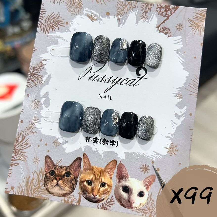 杏仁𝐗𝟗𝟗【台灣現貨實拍】純手工美甲片｜手工穿戴甲-細節圖3