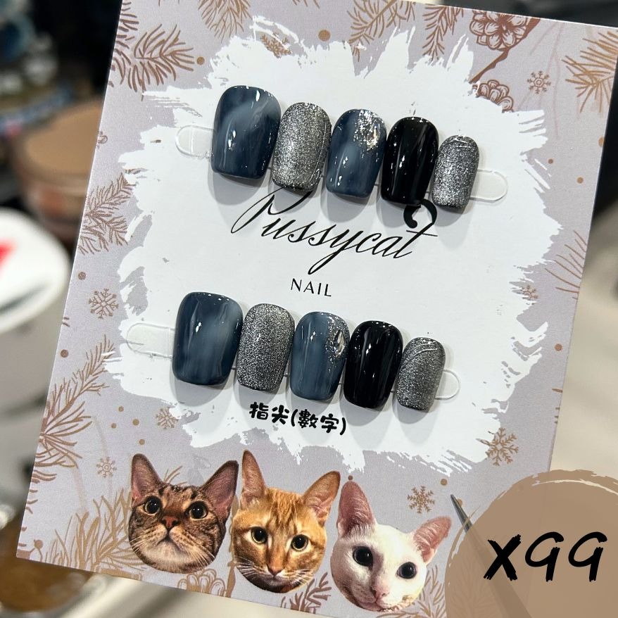 杏仁𝐗𝟗𝟗【台灣現貨實拍】純手工美甲片｜手工穿戴甲-細節圖6