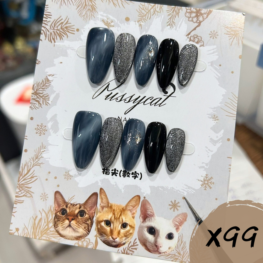 杏仁𝐗𝟗𝟗【台灣現貨實拍】純手工美甲片｜手工穿戴甲-規格圖6