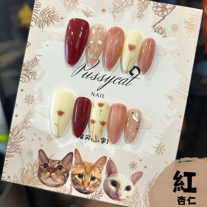 鬱金香②【台灣現貨實拍】純手工美甲片｜手工穿戴甲-規格圖4