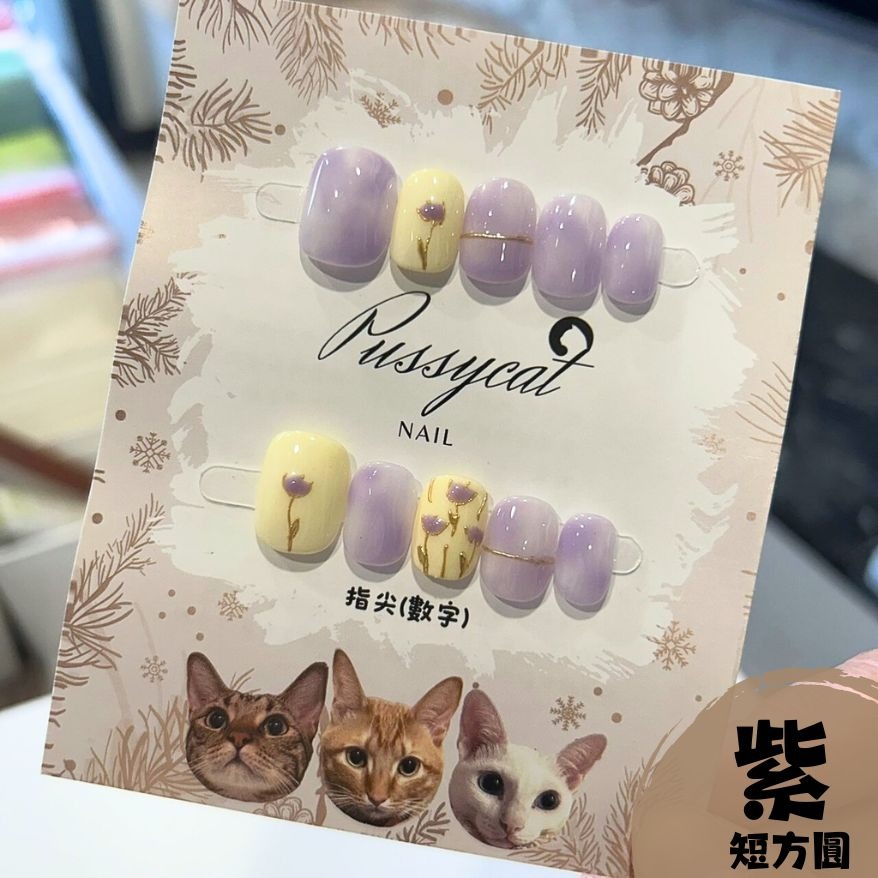 鬱金香②【台灣現貨實拍】純手工美甲片｜手工穿戴甲-規格圖4