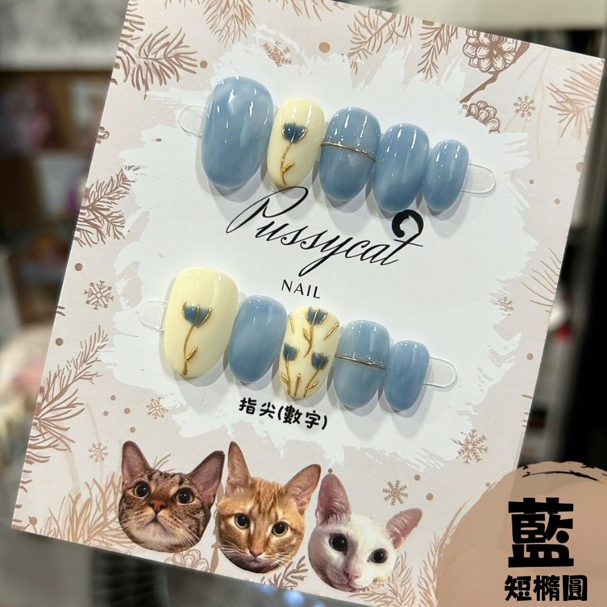 鬱金香【台灣現貨實拍】純手工美甲片｜手工穿戴甲-規格圖4