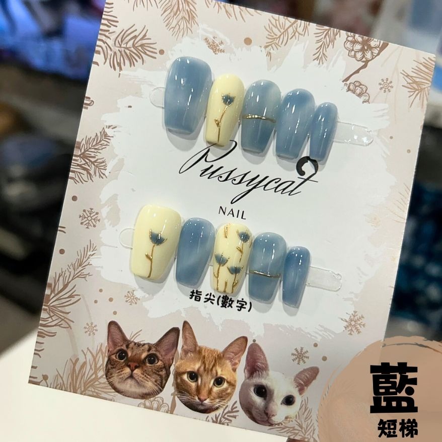 鬱金香【台灣現貨實拍】純手工美甲片｜手工穿戴甲-規格圖4