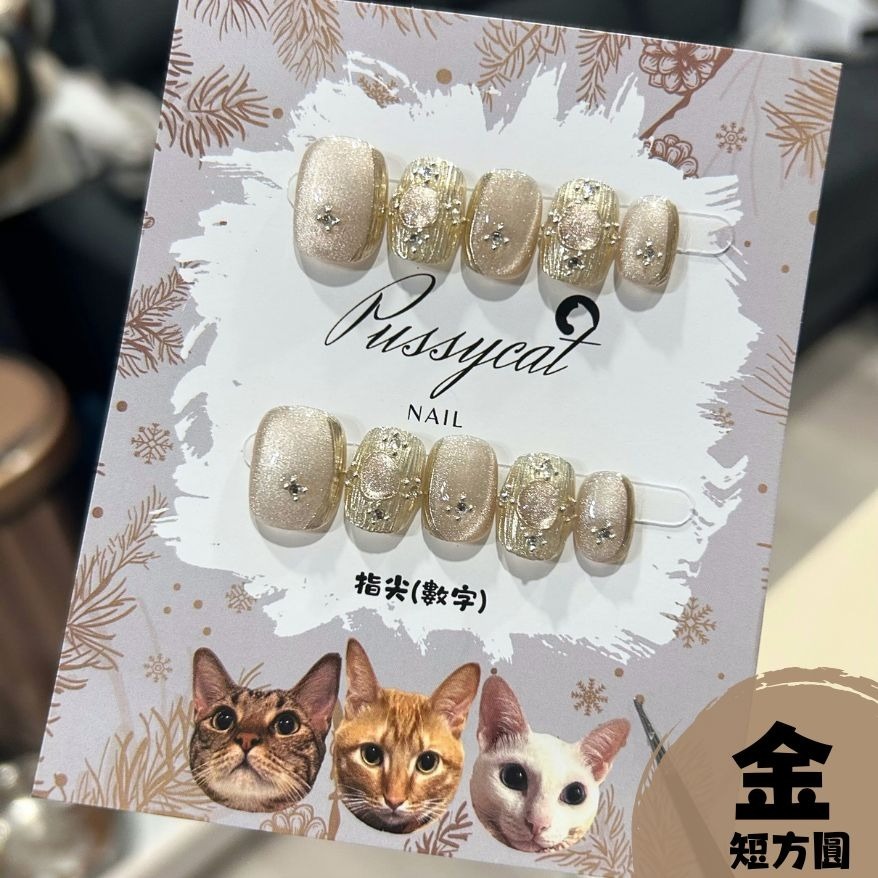 布拉契提貓眼【台灣現貨實拍】純手工美甲片｜手工穿戴甲-規格圖4