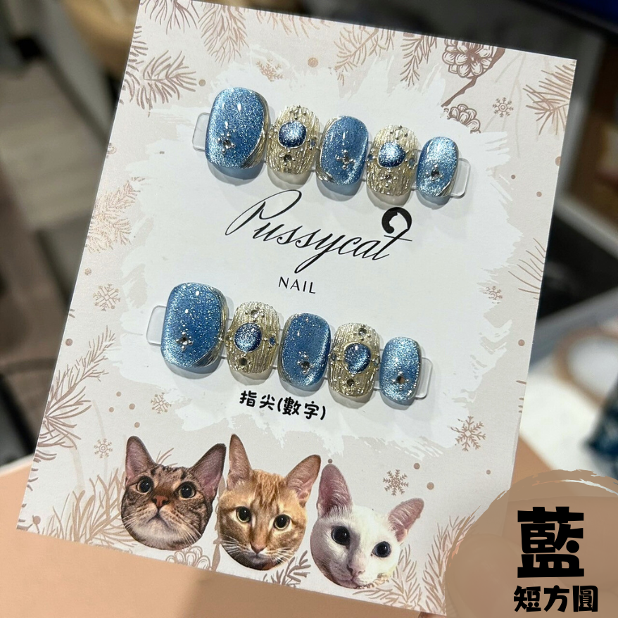 布拉契提貓眼【台灣現貨實拍】純手工美甲片｜手工穿戴甲-規格圖4