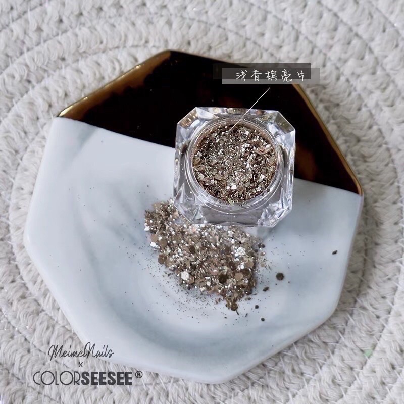 78-2 ❤️必買實搭亮粉！質感超好！高級感 美甲大小混合閃粉/亮片/亮粉/粗亮片日式饰品-細節圖5