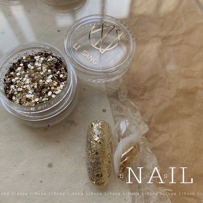 78-3 美甲閃粉系列 日系美甲亮粉日本novel同款 混合香檳色亮片亮粉-細節圖3