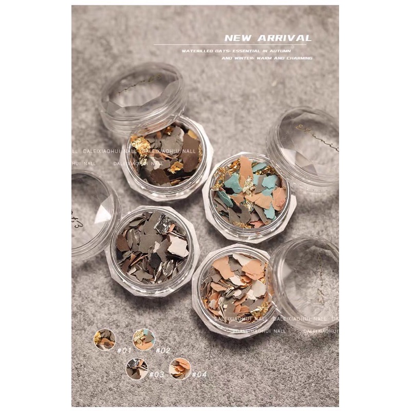 80-1 水磨燕麥 不規則彩片  美甲飾品 美甲材料 美甲工具 美甲 美甲鑽飾 美甲用品 嬡萊 樂芙 joyslu-細節圖2