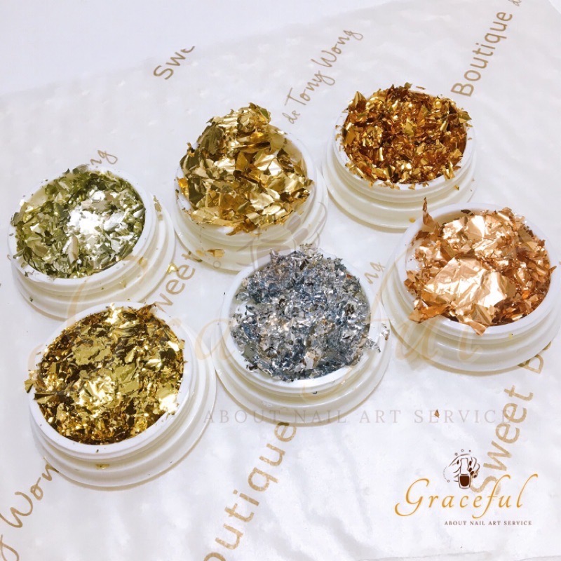 60-5 金箔 銀箔 美甲飾品 美甲材料 美甲工具 美甲 美甲鑽飾 美甲用品 嬡萊美甲 艾薇 樂芙 joyslu-細節圖2
