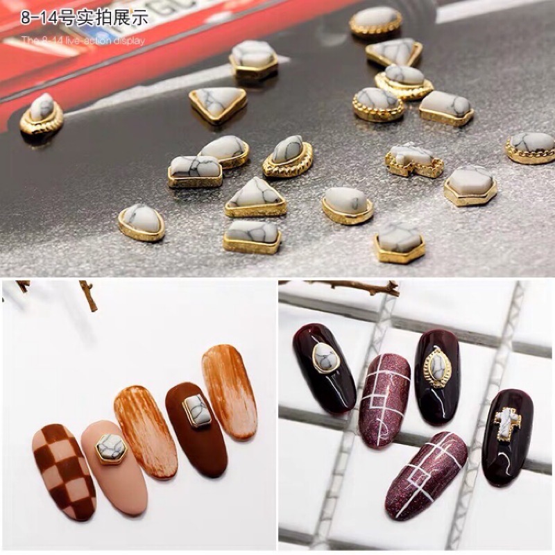 53-1 大理石紋金屬邊框 美甲飾品 美甲材料 美甲工具 美甲 美甲鑽飾 美甲用品 嬡萊美甲 艾薇 樂芙 joyslu-細節圖3