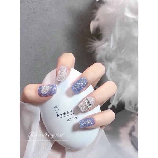 66-6 超閃鐳射亮片水晶砂糖粉 海鹽晶鑽粉指甲裝飾 韓國亮粉 韓國亮片 韓系美甲-細節圖2