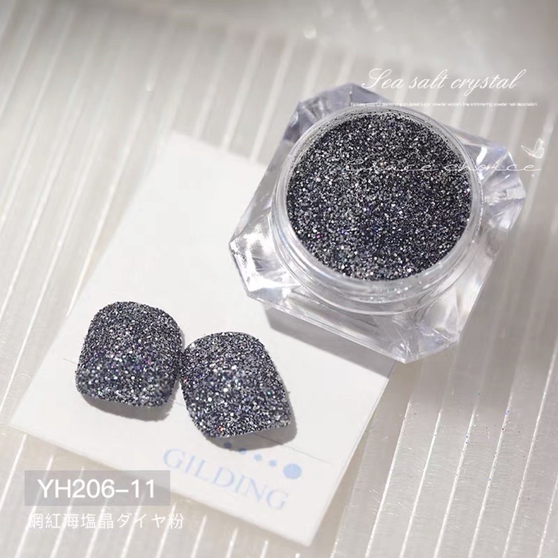 66-6 超閃鐳射亮片水晶砂糖粉 海鹽晶鑽粉指甲裝飾 韓國亮粉 韓國亮片 韓系美甲-細節圖3