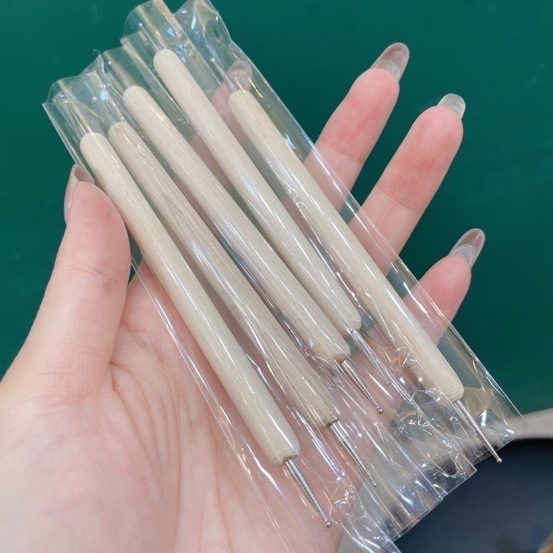 85-1美甲工具 點珠筆 木桿-細節圖5