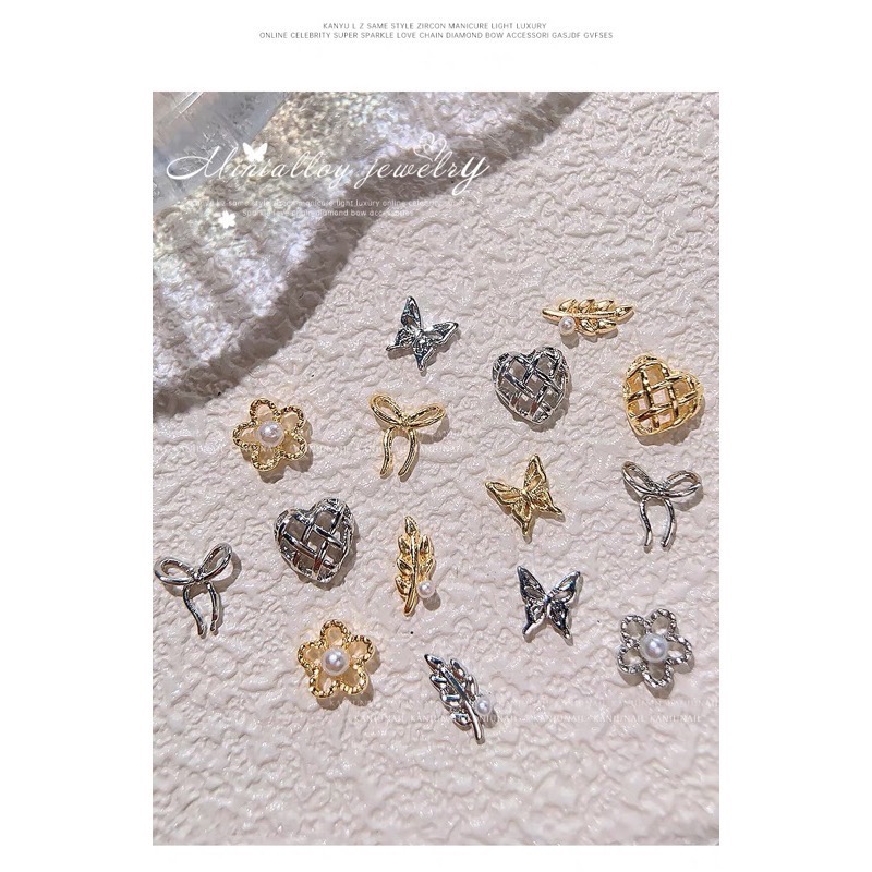 84-14 蝴蝶結鏤空 花朵鏤空 輕奢鑽 迷你合金 卡妞-細節圖2