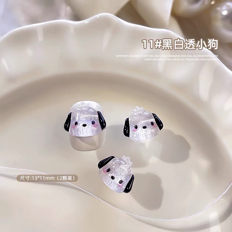 84-12 （二）卡通造型飾品 玉桂狗 美樂蒂 庫洛米 凱蒂貓 hellokitty 卡妞 美甲 布丁狗 飾品 卡通-細節圖4