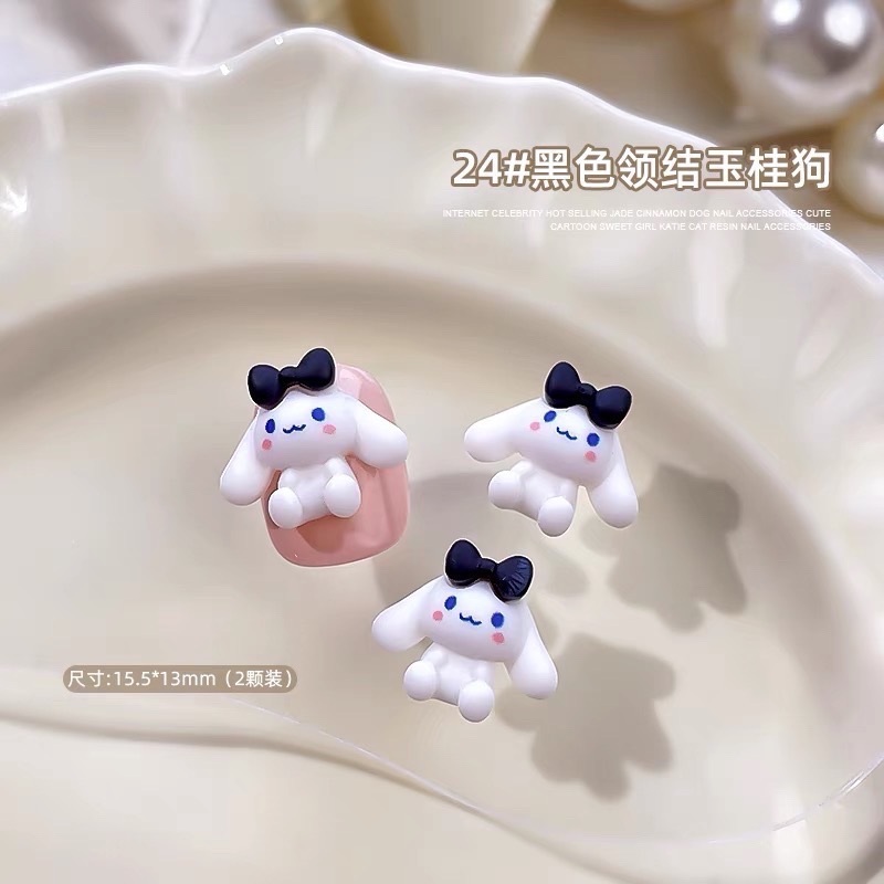 84-12 （三）卡通造型飾品 玉桂狗 美樂蒂 庫洛米 凱蒂貓 hellokitty 卡妞 美甲 布丁狗 飾品 卡通-細節圖5