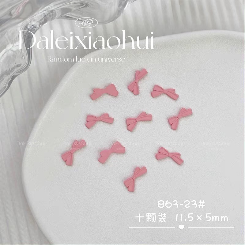 84-18 蝴蝶結領帶 少女粉領帶 金屬合金 美甲飾品 大磊小慧-細節圖4