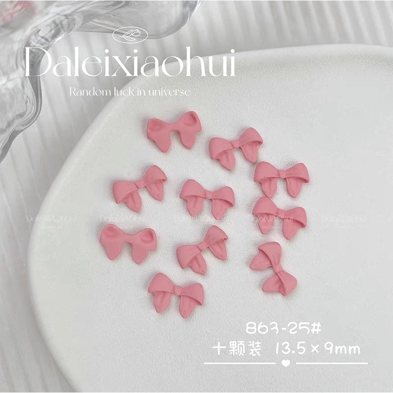 84-18 蝴蝶結領帶 少女粉領帶 金屬合金 美甲飾品 大磊小慧-細節圖6