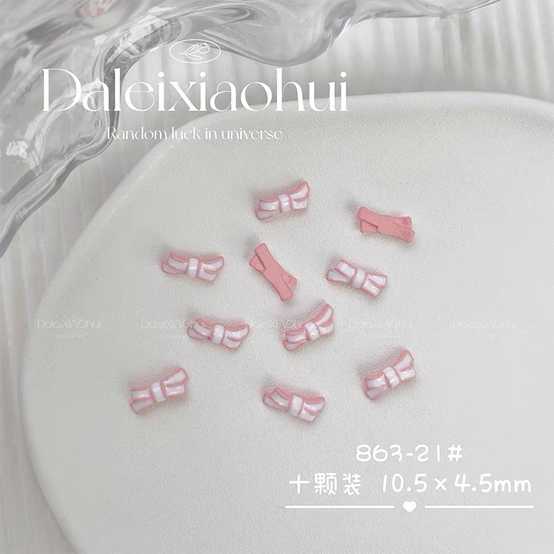 84-18 蝴蝶結領帶 少女粉領帶 金屬合金 美甲飾品 大磊小慧-細節圖7