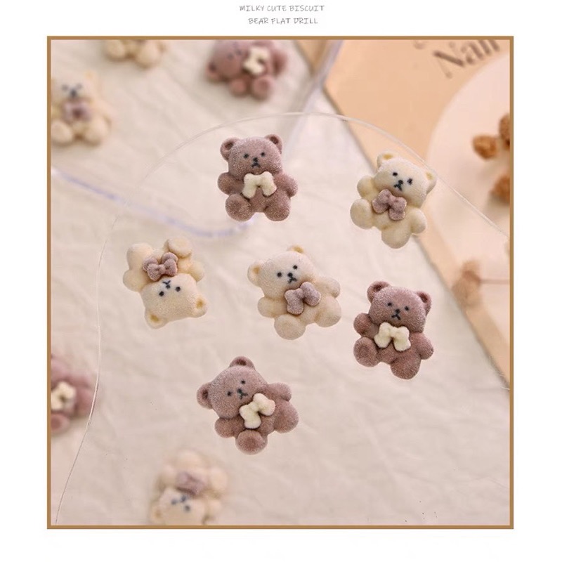 84-12-1可愛造型卡通 波波 泰迪熊美甲飾品-細節圖2