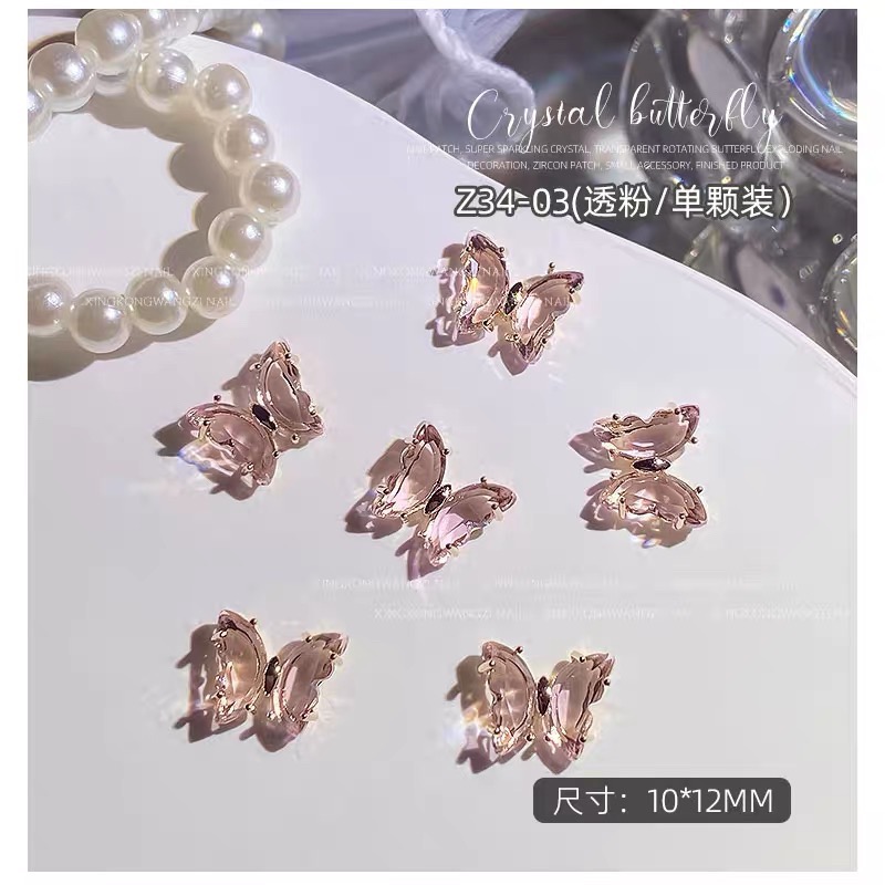 92-2 水晶蝴蝶美甲 皓石 立體蝴蝶 美甲 星空王子-細節圖2