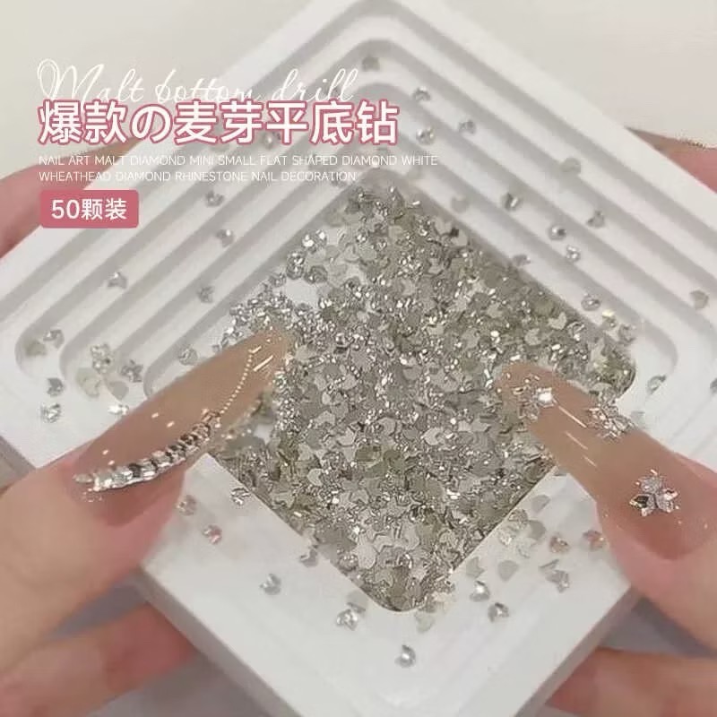 96-12「網購」K9仿施華洛 透明 平底鑽 異形鑽 透白 迷你 小號 美甲 飾品-細節圖2