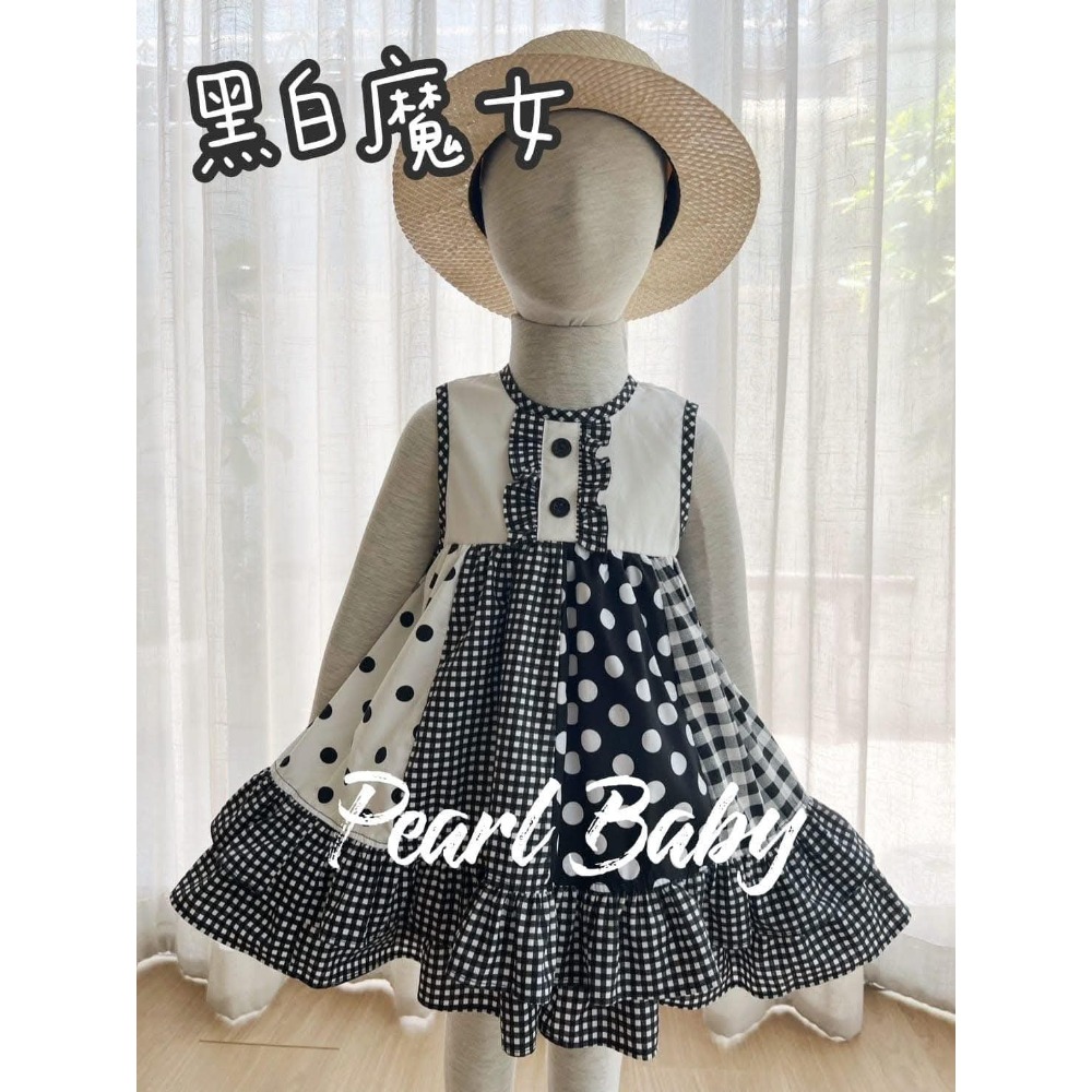 珍珠貝比 玫瑰黑套裝+黑白魔女-細節圖2