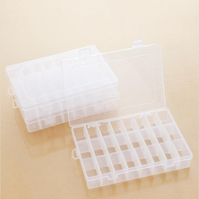 【現貨】🍊24格 方形 透明 可拆 分隔收納盒 零件 裱花嘴 飾品 美甲 存儲盒